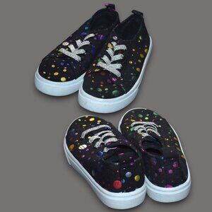 FAB KIDS Toddler Little Girls Sz 10 Pull-On No-Tie Shoes Sneakers